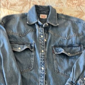 Blue Denim Button-Up Shirt